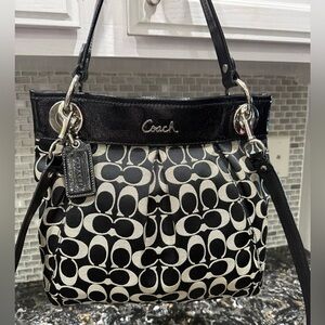Coach 2012 Ashley Signature Sateen Hippie Shoulder Bag EUC